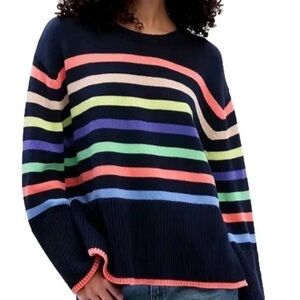 GAP 24/7 Crew Neck Oversized Striped Sweater Size M